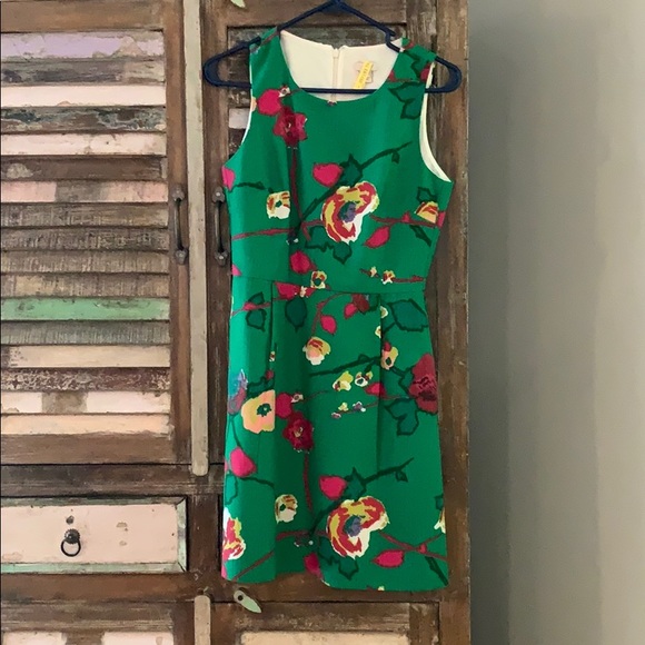J Crew Green Floral Dress - Picture 2 of 6